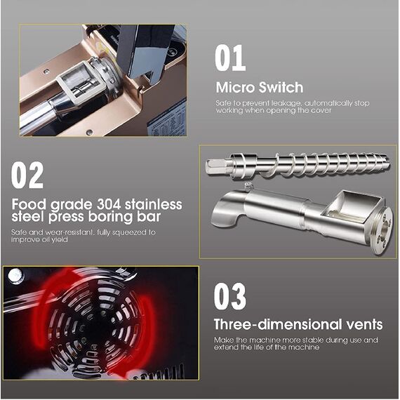 AUTOMATIC COLD OIL PRESS MACHINE 400 WATT