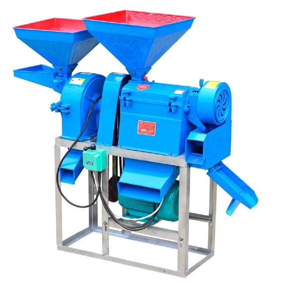 AUTOMATIC COMBINE RICE MILL WITH 6.5 HP PETROL ENGINE, 150 KG/HR