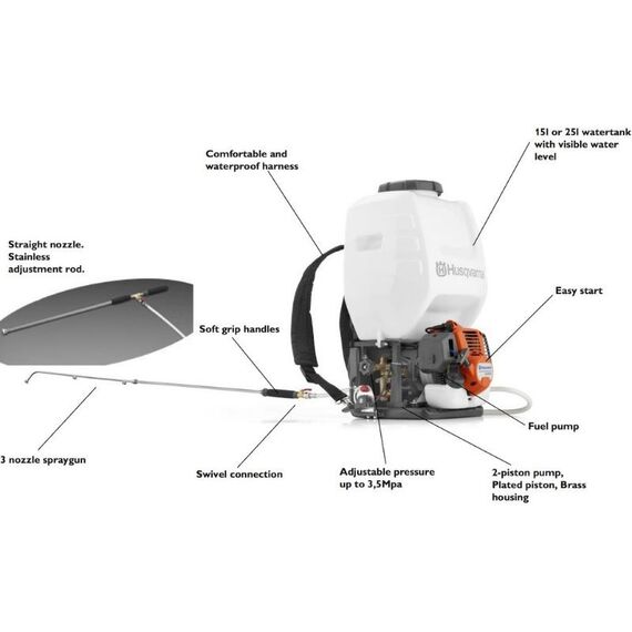 HUSQVARNA 321S15 15 LTR SPRAYER MACHINE 25.4 CC HUSQVARNA 321S15 15 LTR SPRAYER MACHINE 25.4 CC