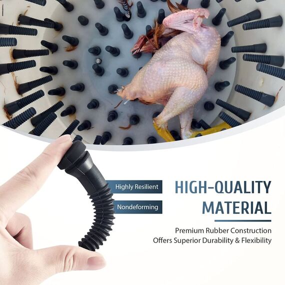 RUBBER FOR CHICKEN DE-FEATHERING MACHINE (300 PIECES)