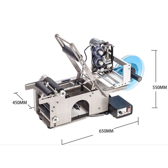 SEMI-AUTOMATIC LABELING MACHINE WITH CODING PRINTER