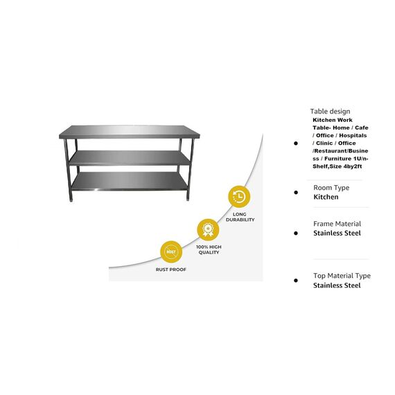 STAINLESS STEEL KITCHEN WORK TABLE (31=400)