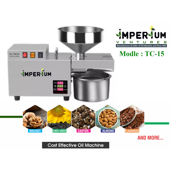 IMPERIUM STAINLESS STEEL 1200 WATT AUTOMATIC OIL MAKER MACHINE (IMP-TC-15)