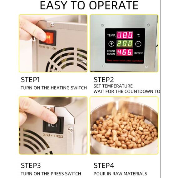 IMPERIUM STAINLESS STEEL 1200 WATT AUTOMATIC OIL MAKER MACHINE (IMP-TC-15)