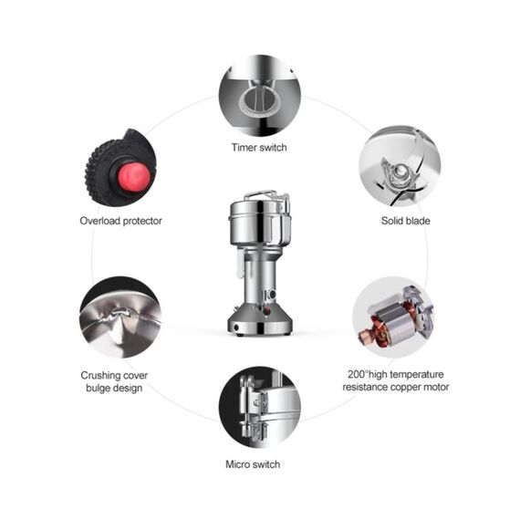 IMPERIUM STAINLESS STEEL PORTABLE SPICE GRINDER MACHINE - 700W, 100G CAPACITY, 1-YEAR WARRANTY | MASALA MIXER GRINDER (IMP-MG-100)