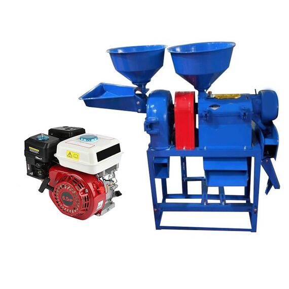 AUTOMATIC COMBINE RICE MILL WITH 6.5 HP PETROL ENGINE, 150 KG/HR