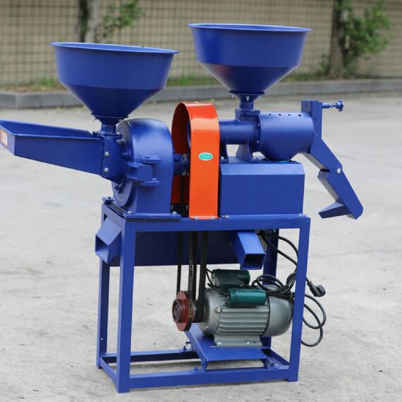 COMBINED RICE MILL WITH PULVERIZER WITH 5HP MOTOR 250 KG/HR OUTPUT THREE PHASE