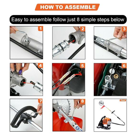 NEPTUNE BC-520 BPK HEAVY DUTY PETROL BRUSH CUTTER BACK PACK 2 STROKE 52CC