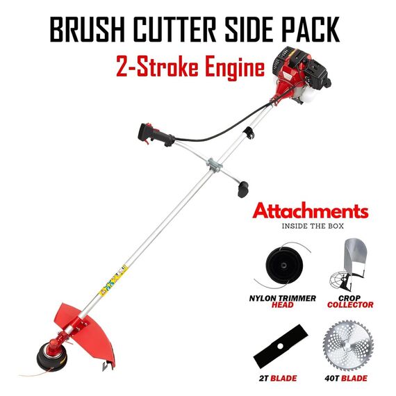 NEPTUNE BC-520 HEAVY DUTY PETROL BRUSH CUTTER SIDE PACK 2 STROKE 52CC