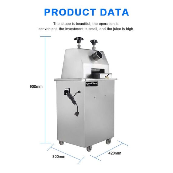 NEPTUNE HEAVY DUTY ELECTRIC SUGARCANE JUICER MACHINE 1.5 HP MOTOR