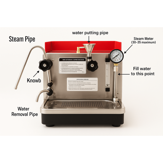14 INCH COFFEE MACHINE WITH AUTO CUT INDIAN TYPE