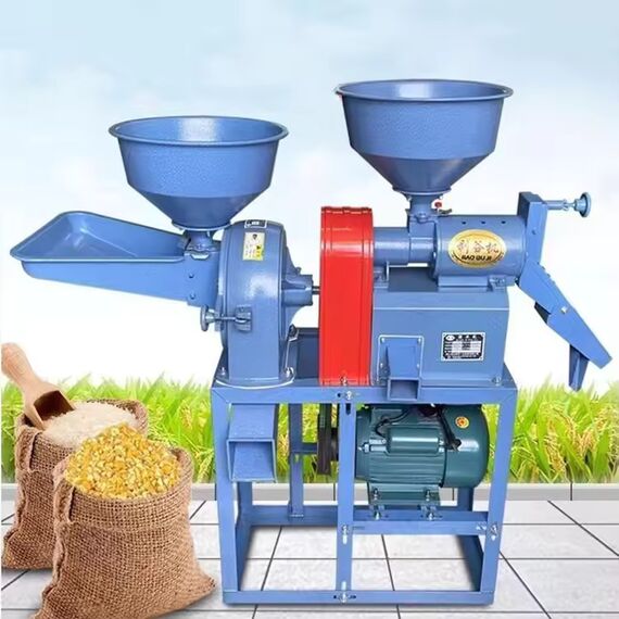 HEAVY DUTY COMBINED RICE MILL WITH PULVERIZER MACHINE WITHOUT MOTOR