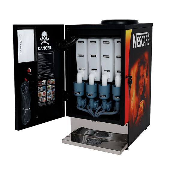 NESCAFE TYPE COFFEE & TEA VENDING MACHINE, 4 TANK CAPACITY