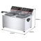 STAINLESS STEEL DOUBLE DEEP FRYER (6 + 6 LITERS)