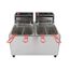 STAINLESS STEEL DOUBLE TANK DEEP FRYER, 5+5 LITERS