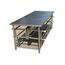 STAINLESS STEEL DINING TABLE (12X2) (16X1)