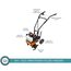 2 STROKE MINI POWER TILLER / WEEDER, 52 CC