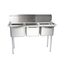COMMERCIAL STAINLESS STEEL TRIPLE SINK UNIT