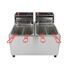 STAINLESS STEEL DOUBLE TANK DEEP FRYER ELECTRIC & GAS OPERATED, 5+5 LITERS