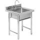 COMMERCIAL STAINLESS STEEL SINGLE SINK UNIT