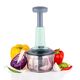 PUSH FOOD CHOPPER, STEEL LARGE MANUAL HAND-PRESS VEGETABLE CHOPPER MIXER CUTTER
