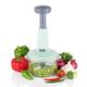 PUSH FOOD CHOPPER, STEEL LARGE MANUAL HAND-PRESS VEGETABLE CHOPPER MIXER CUTTER