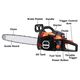 PETROL CHAINSAW WITH MAGNESIUM BODY 58 CC 22 INCH
