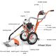 KISTON WHEEL TYPE BRUSH CUTTER, 52CC, 2 STROKE