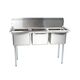 COMMERCIAL STAINLESS STEEL TRIPLE SINK UNIT