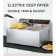 STAINLESS STEEL DOUBLE DEEP FRYER (6 + 6 LITERS)