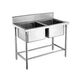 COMMERCIAL TWO SINK UNIT STAINLESS STEEL COMMERCIAL TWO SINK UNIT STAINLESS STEEL
