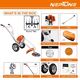 NEPTUNE BC-520W HEAVY DUTY WHEEL TYPE BRUSH CUTTER 2 STROKE WITH ROUND TILLER