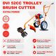 PETROL GRASS CUTTER WITH 2 STROKE 52CC ENGINE WITH FLAT TILLER ATTACHMENT